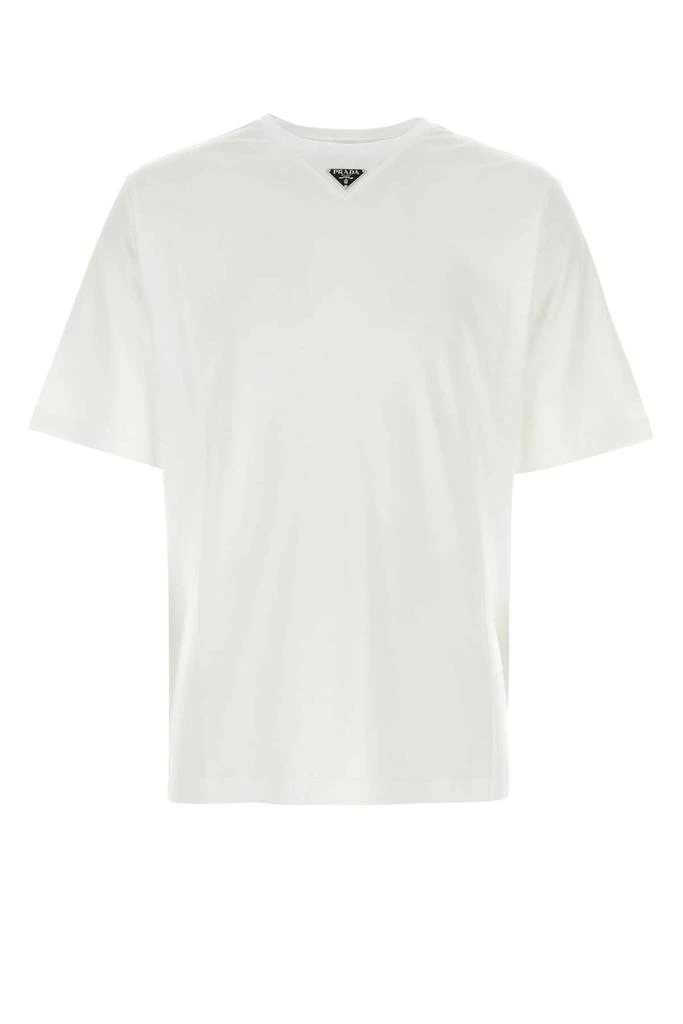 Prada Prada Logo Plaque Crewneck T-Shirt 1