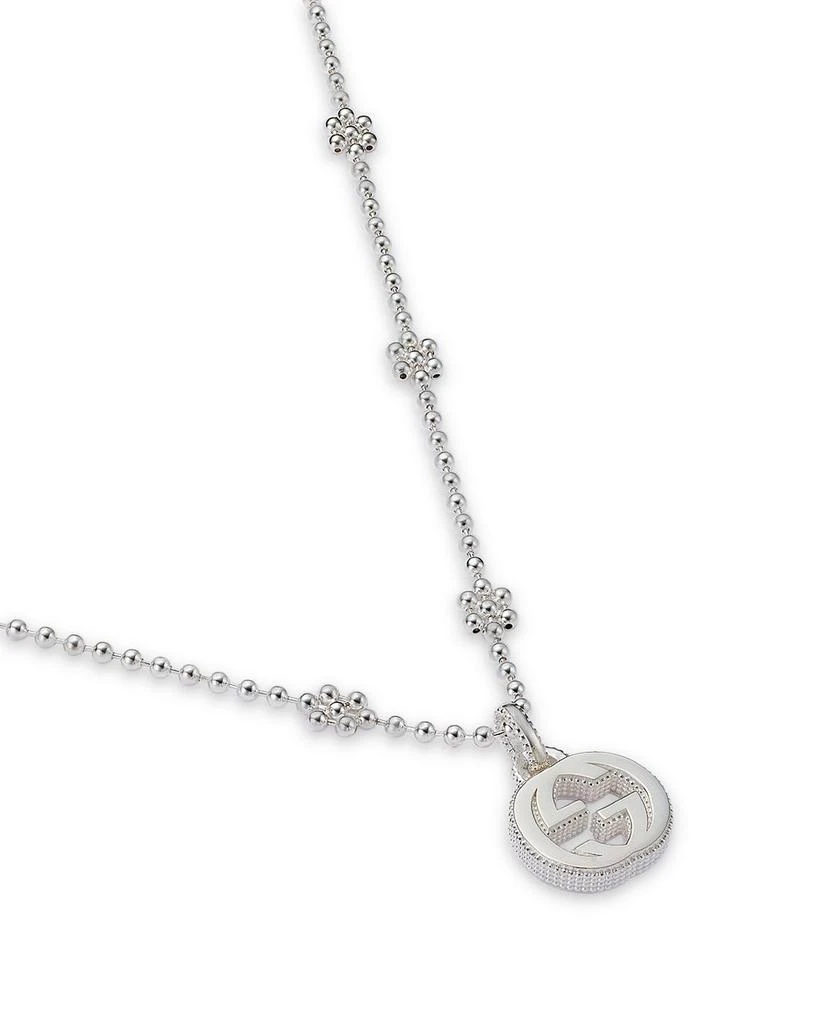 Gucci Sterling Silver Interlocking G Cluster Chain Necklace, 14" 4