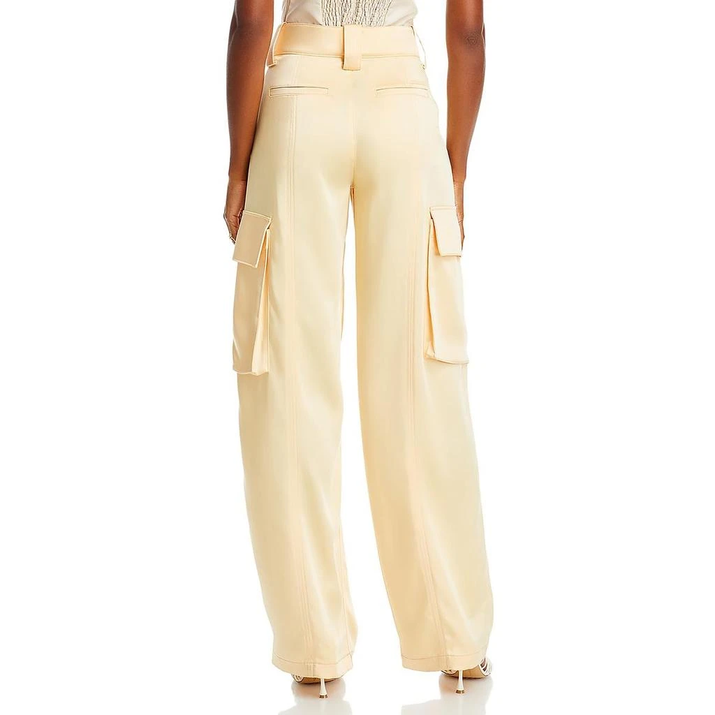 A.L.C. Womens Satin High Rise Cargo Pants 2