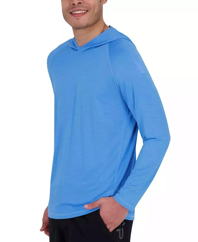 Spyder Men's Long Sleeve Shadow Stripe Rashguard Swim Hoodie 1