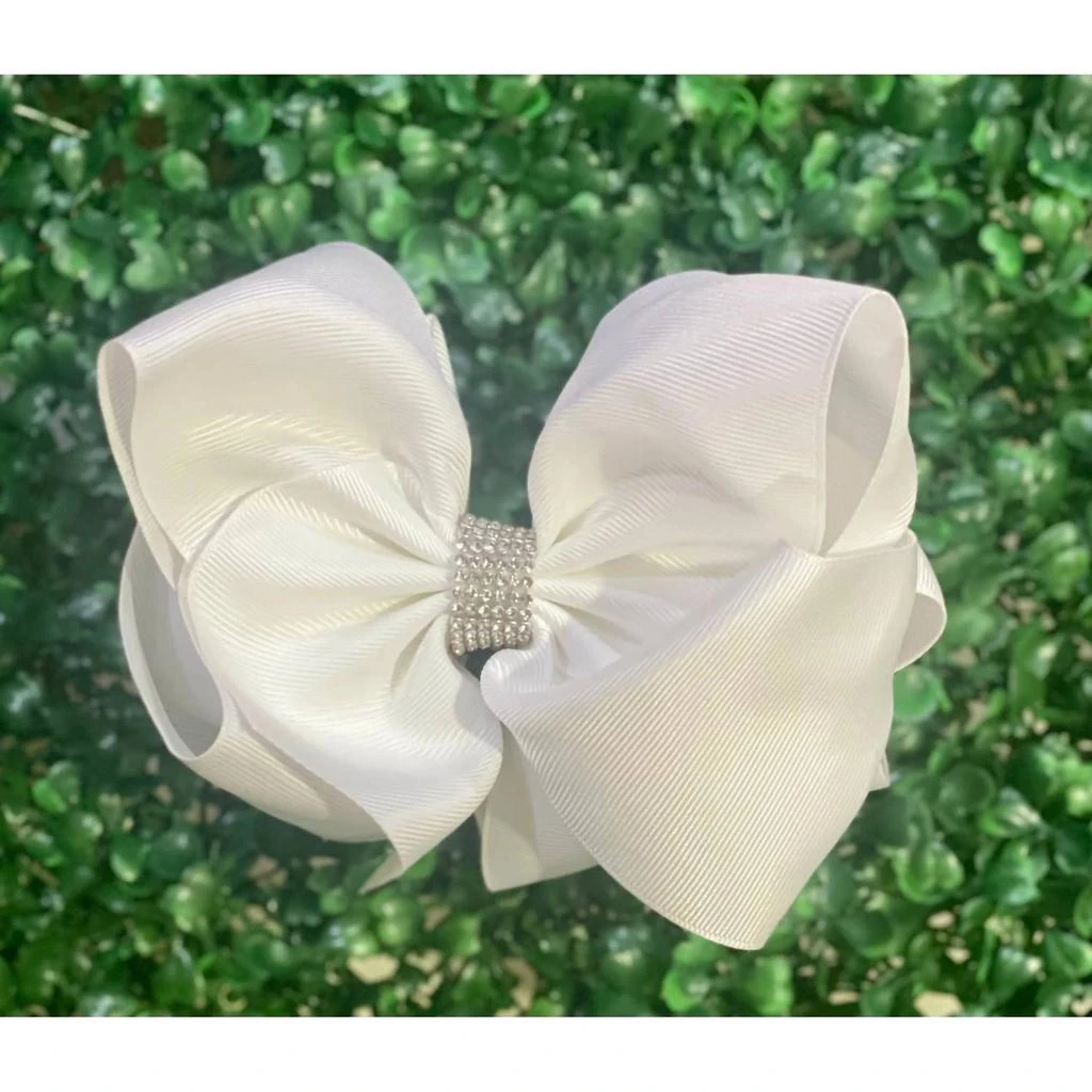 KIDSCHARM Kidscharm - Girl
s Glam Rhinestone Hair Bow 6.5"