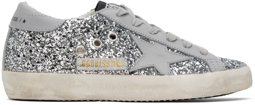 Golden Goose SSENSE Exclusive Silver Super-Star Classic Sneakers 1