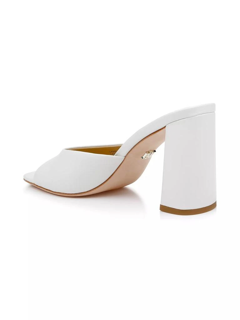 Badgley Mischka Cadence 85MM Leather Block-Heel Mules 3