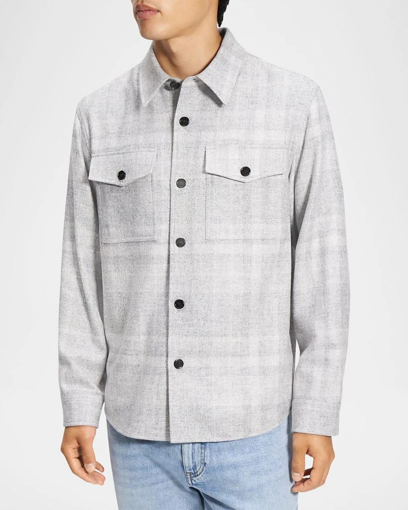 Theory Men's Two-Pocket Check Overshirt 4
