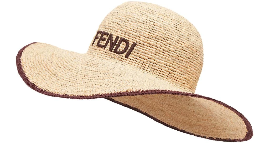Fendi Wide-brimmed hat made of raffia 2