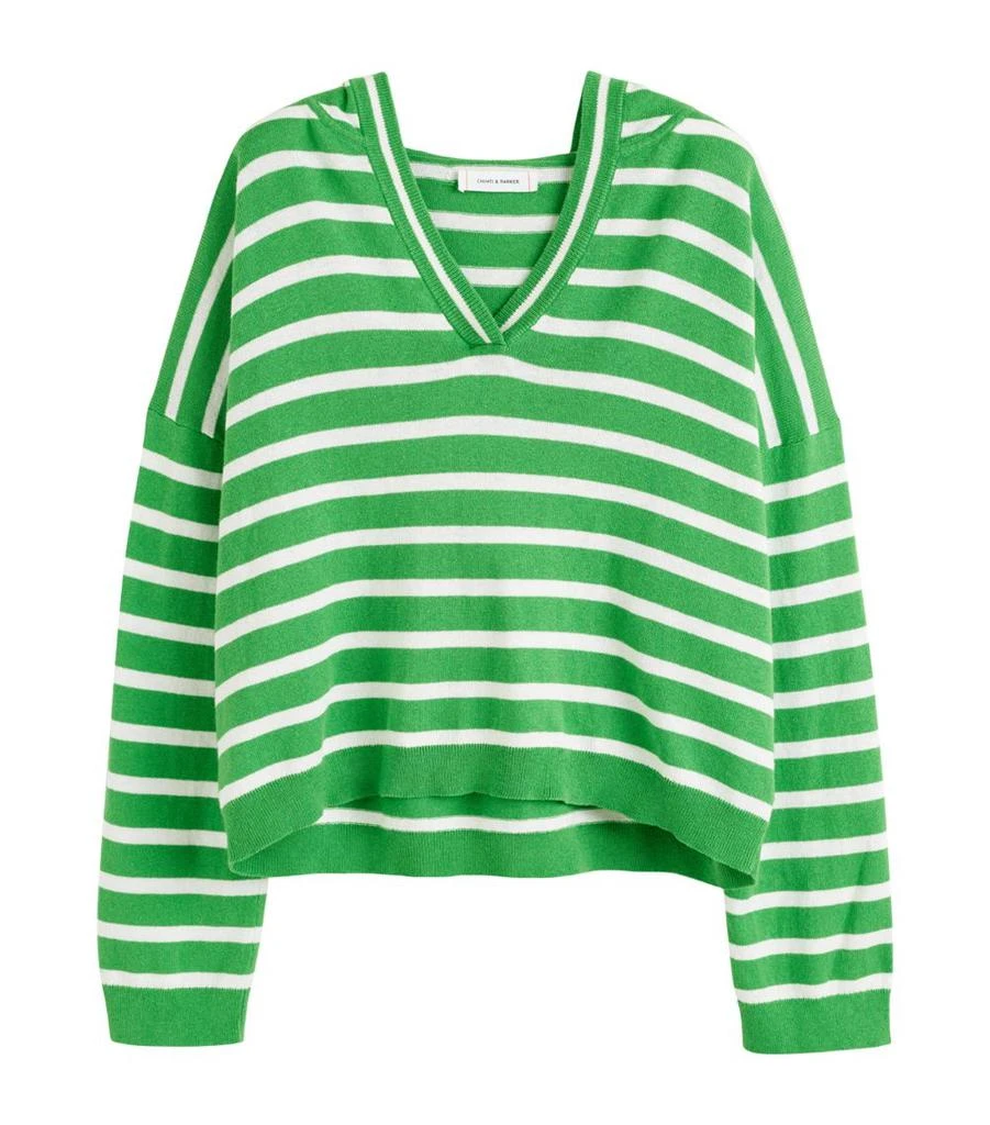 Chinti & Parker Cotton-Linen Striped Breton Hoodie 1