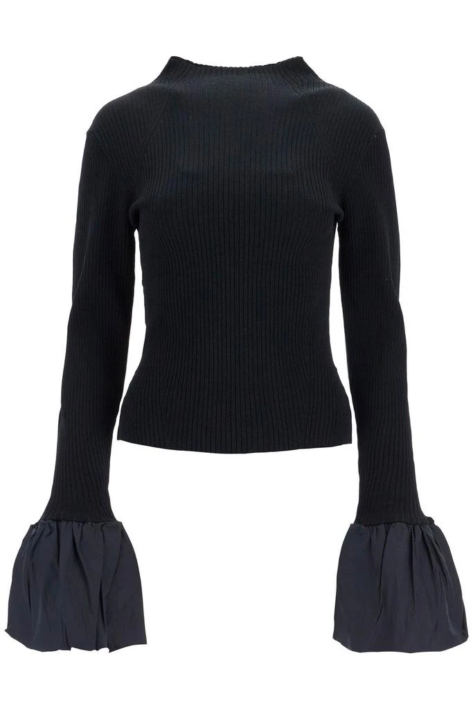 ROTATE Birger Christensen black high neck viscose top 1