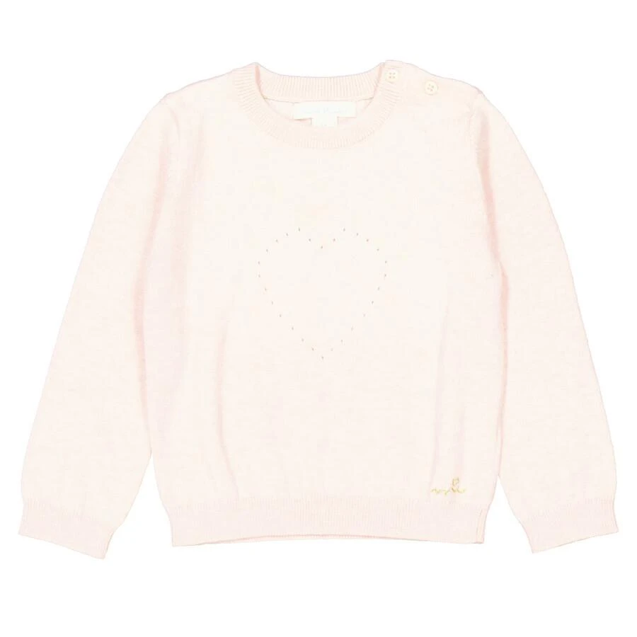 Marie Chantal Infant Perforated-Detail Two-Piece Heart Crawler Set 2