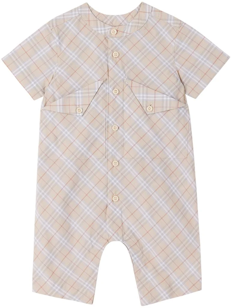 Burberry Baby Beige Check Jumpsuit 1