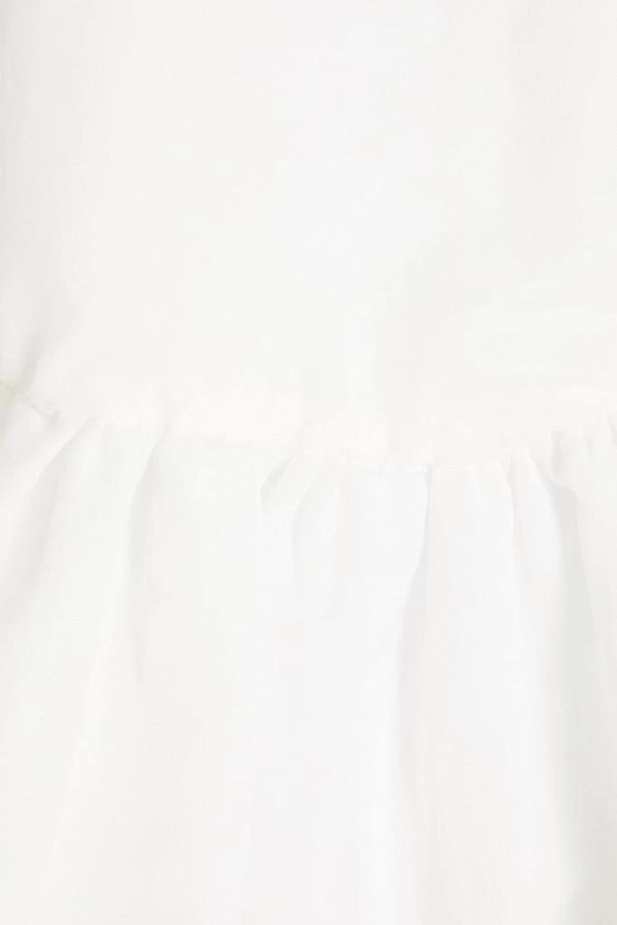MSGM Cutout gathered shantung mini dress 4