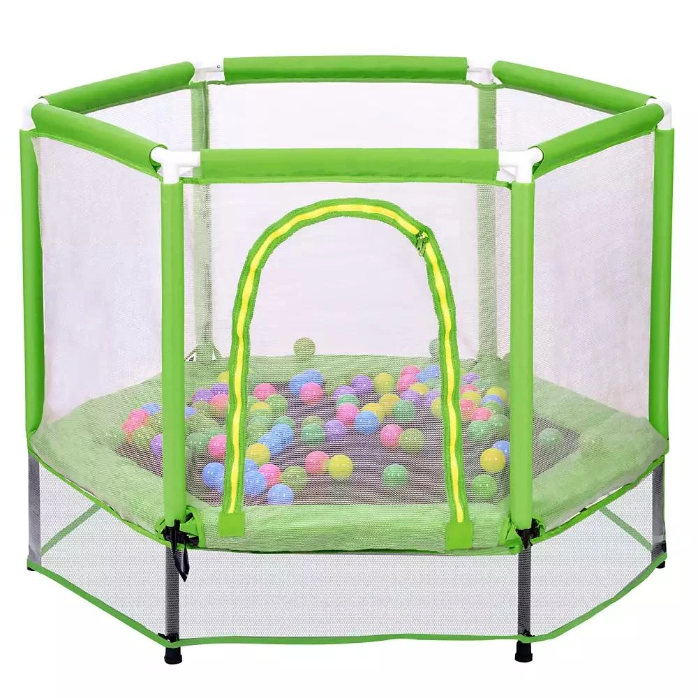 Streamdale Furniture Streamdale 55" Kids Trampoline with Safety Net 
Balls Indoor/Outdoor Fun 10