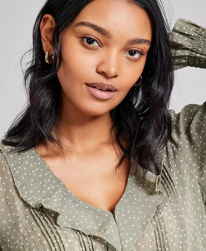 And Now This Women's Ruffle Front Long-Sleeve  Blouse, Exclusively at Macy's 3