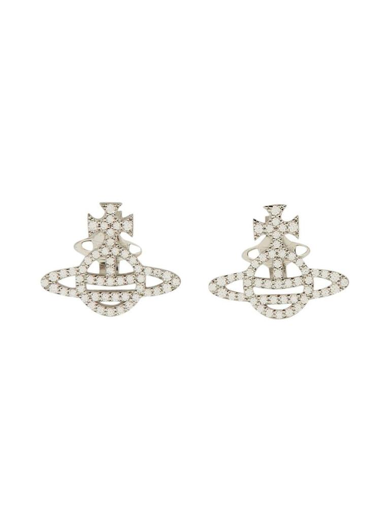 ピアス Vivienne Westwood Allie Platinum Earrings Allie Earrings in PLATINUM-WHITE-CZ | Vivienne Westwood®