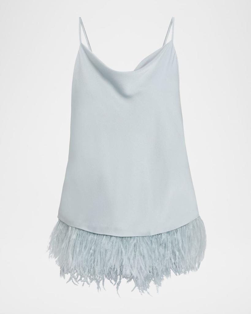 A.L.C. Eliza Feather Trimmed Camisole Top