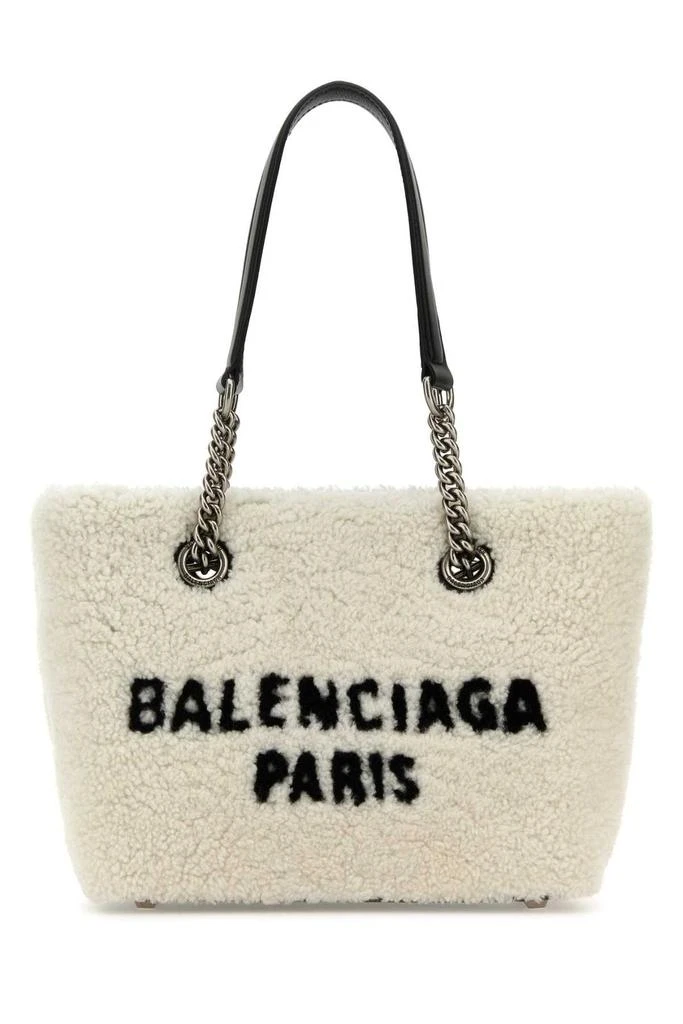 Balenciaga Balenciaga Logo Flocked Tote Bag 1