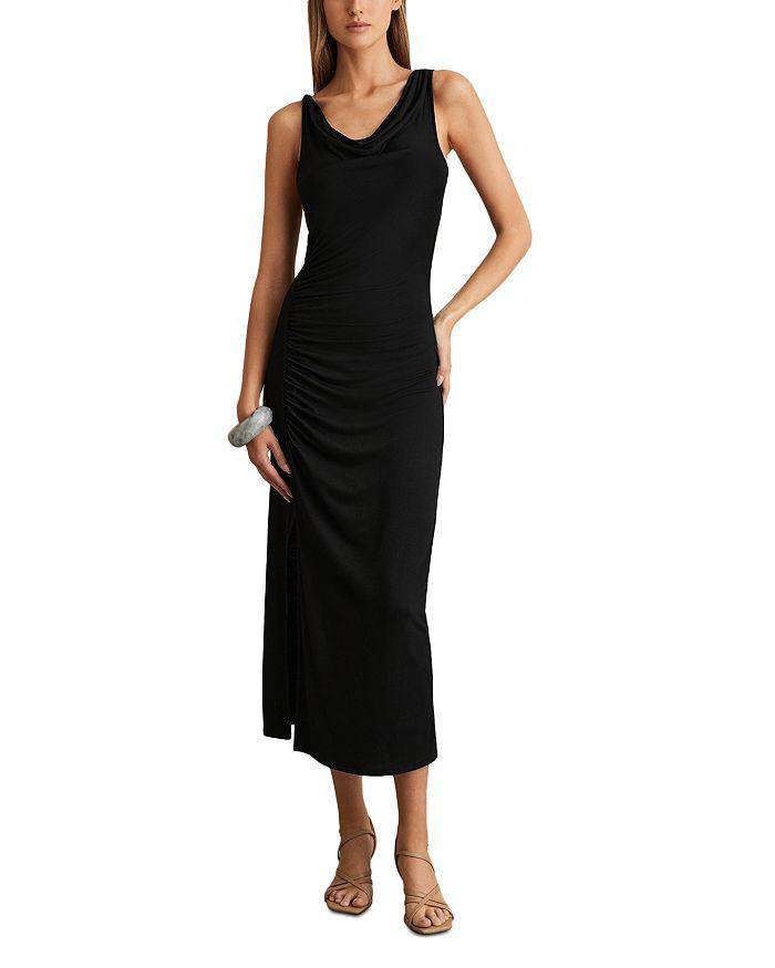 REISS Ginny Plain Ruched Jersey Dress - Dresses & Skirts