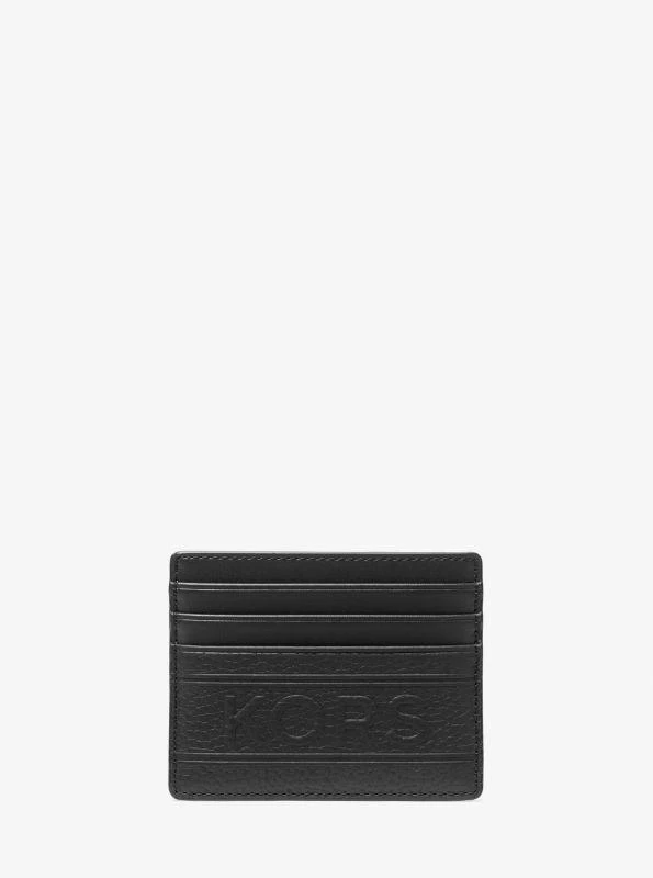 Michael Kors Hudson Embossed Pebbled Leather Tall Card Case 1