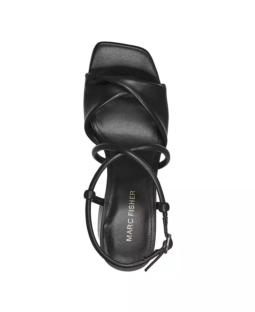 Marc Fisher Women's Glady Crisscross High Block Heel Platform Sandals 4