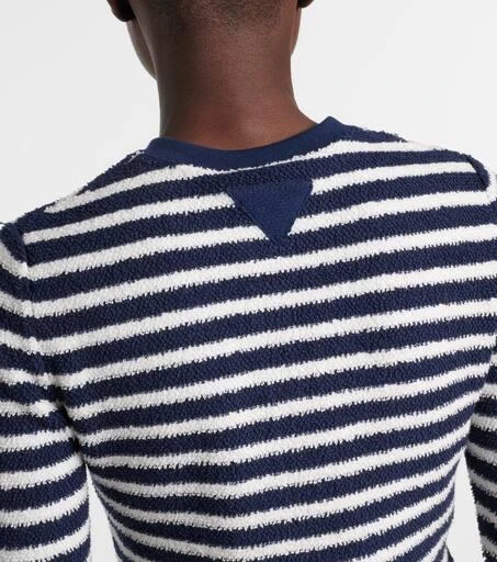 Prada Striped cotton-blend bouclé cardigan 5