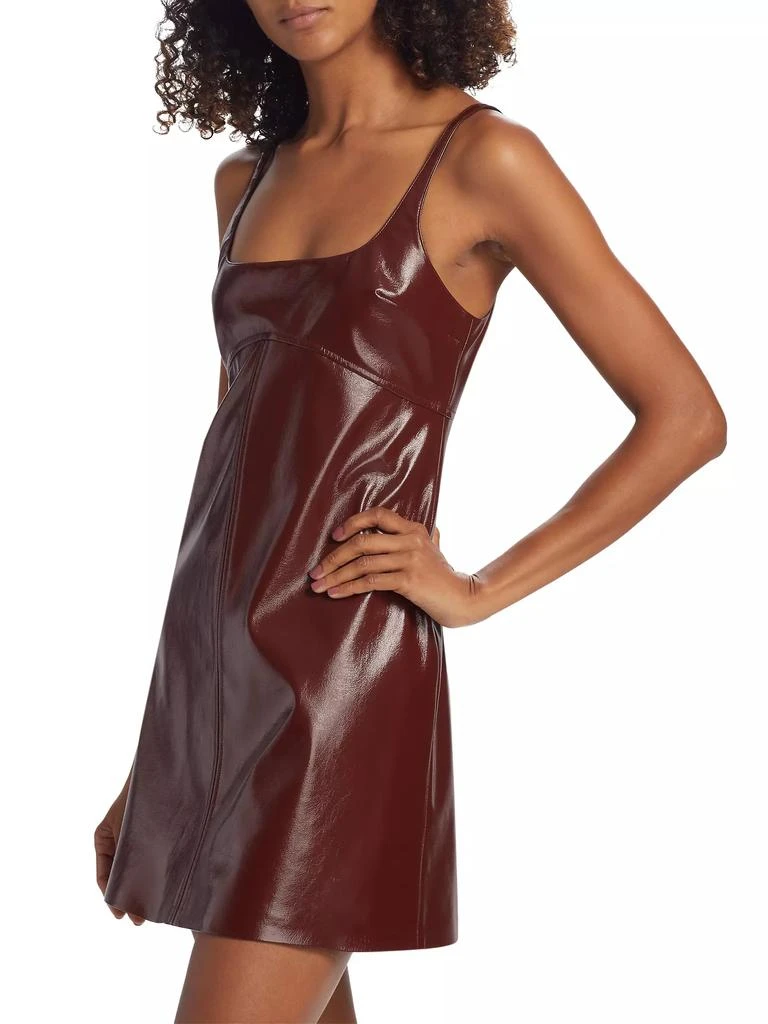 Amanda Uprichard Krisa Faux Patent Leather Minidress 4