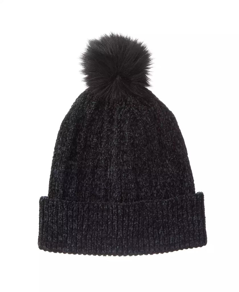 Isotoner Signature Women's Classic Chenille Beanie with Cuff Pom