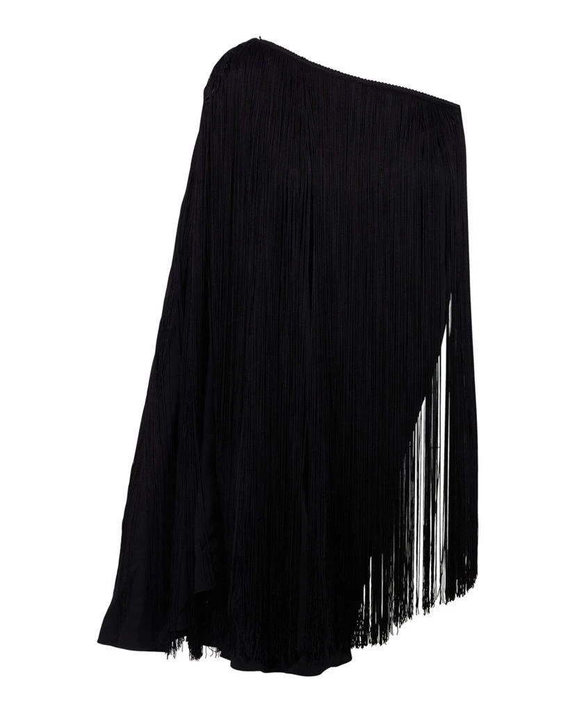 saint laurent Fringe One-Shoulder Mini Dress 5