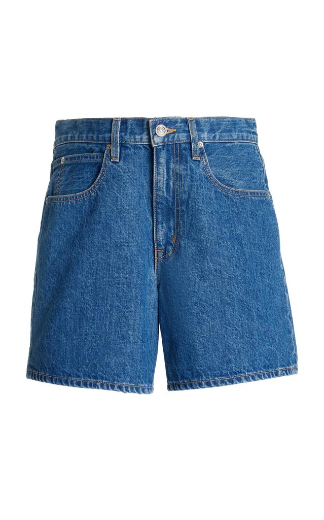 SLVRLAKE SLVRLAKE - Walker Rigid High-Rise Shorts - Medium Wash - 24 - Moda Operandi