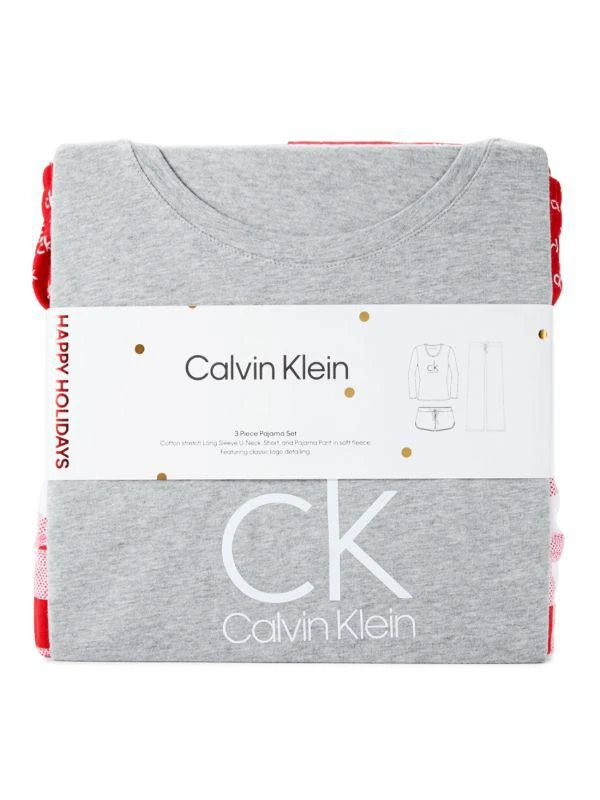 Calvin Klein ​3-Piece Logo T-Shirt, Pajama Shorts & Pants Set 4