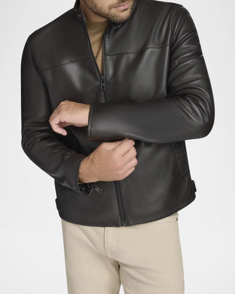 Andrew Marc Men's Leather Racer Jacket 5