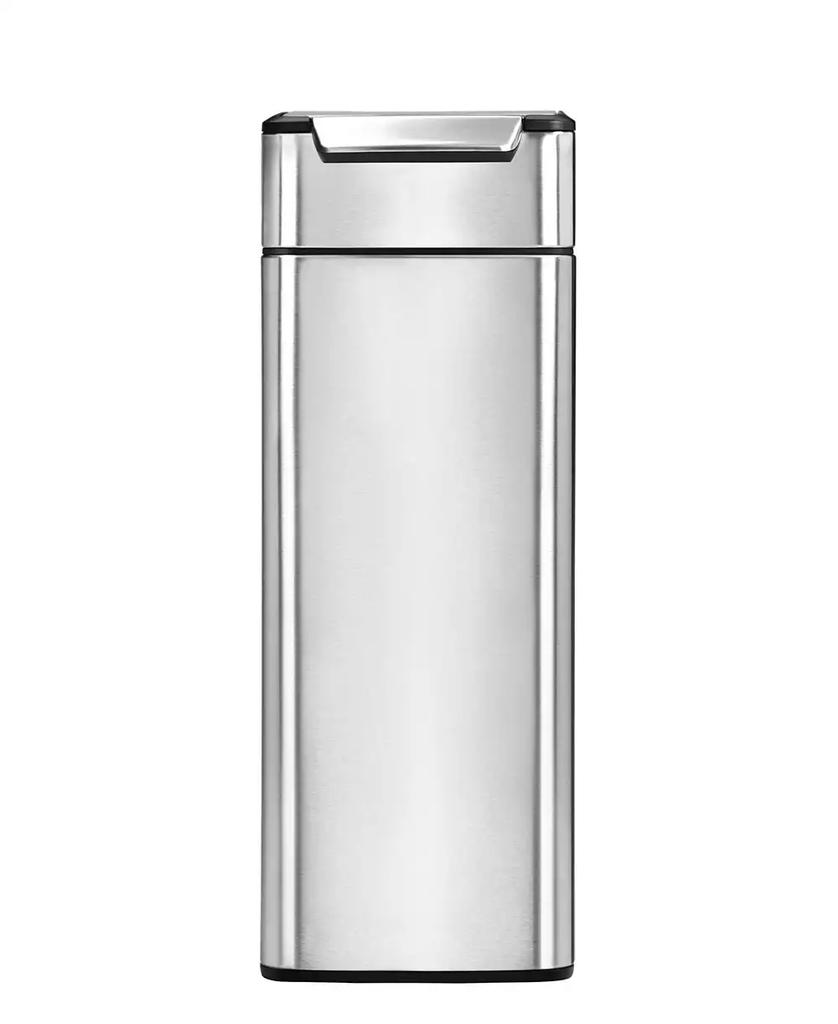 simplehuman Brushed Stainless Steel 40 Liter Fingerprint Proof Slim Touch Bar Trash Can