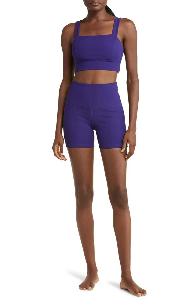 Zella Luxe Rib High Waist Bike Shorts 8