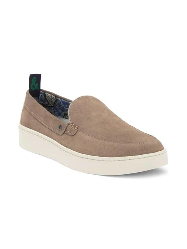 Paisley and Gray Suede Platform Slip On Sneakers 2