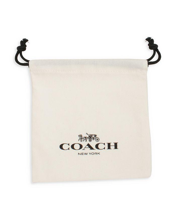 COACH Signature Charm Lock & Pavé Key Charm Slider Bracelet in Silver Tone