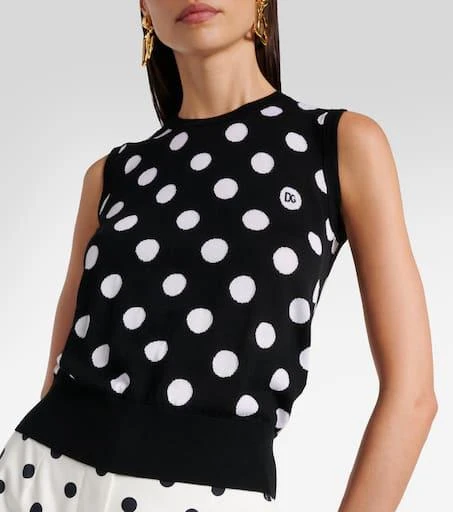 Dolce
Gabbana Polka-dot wool and silk tank top 4
