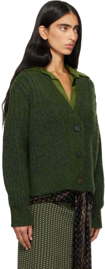 Dries Van Noten Green Wool Cardigan 2