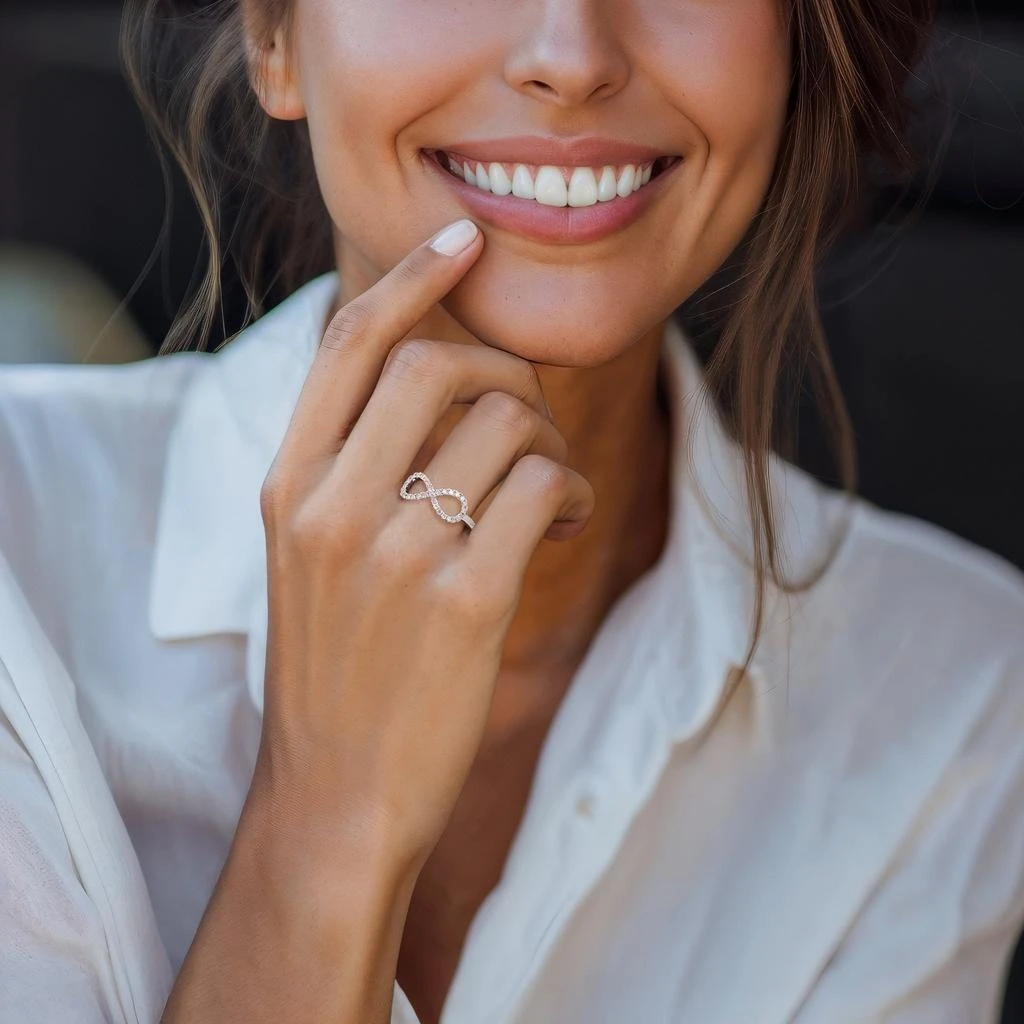 Ross-Simons Diamond Infinity Ring in Sterling Silver 2