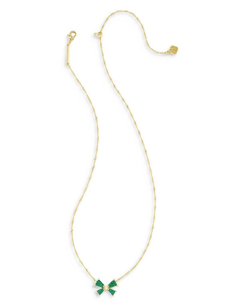 Kendra Scott Blair Drusy Stone Bow Adjustable Pendant Necklace in 14K Gold Plated, 19" 2