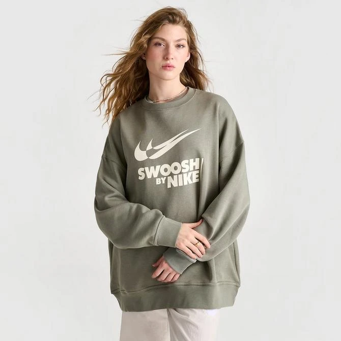 NIKE Women's Nike Sportswear Swoosh Oversized Crewneck Sweatshirt 3