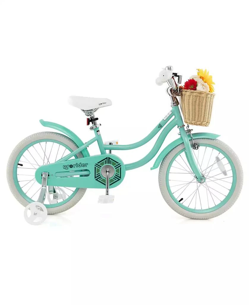 Costway 18" Kid's Bike with Training Wheels Adjustable Handlebar Seat Handbrake 7