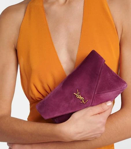 Yves Saint Laurent Cassandre Small suede crossbody bag 2