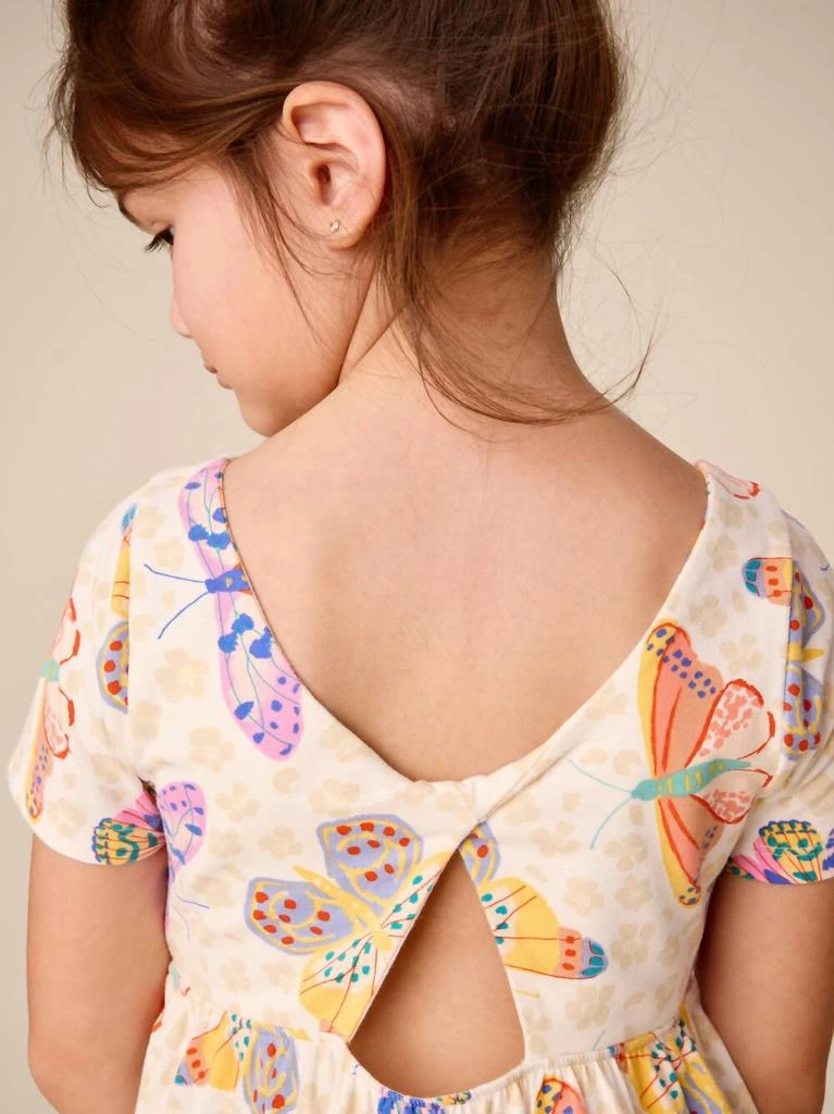 Tea Collection Twist Back Ballet Dress In Jaguar Spot Butterflies 2