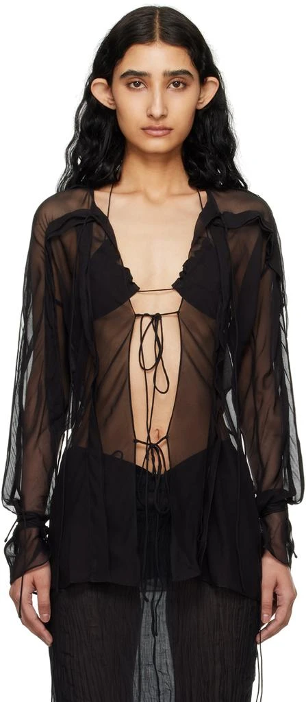 Christopher Esber Black Floating Shirt 1