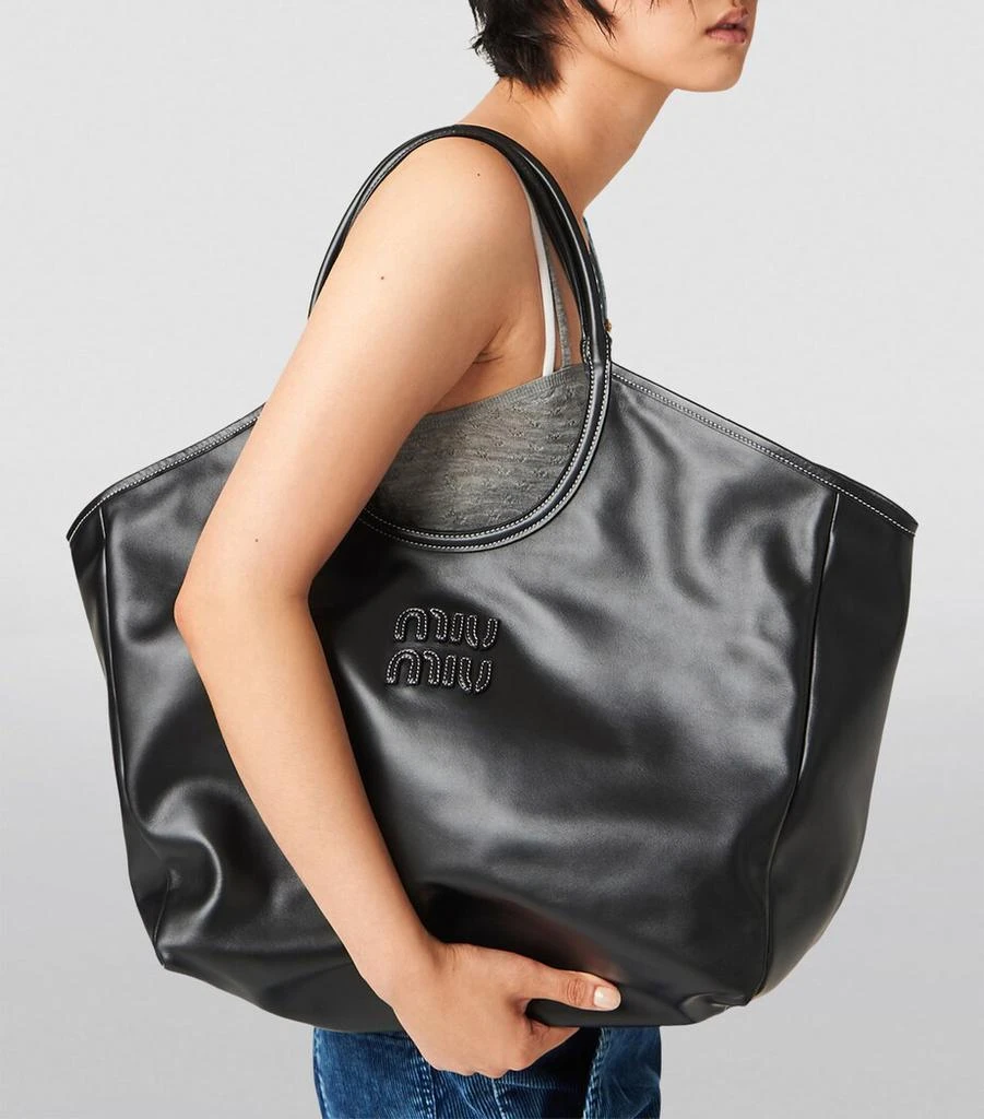 Miu Miu Leather Ivy Tote Bag 4