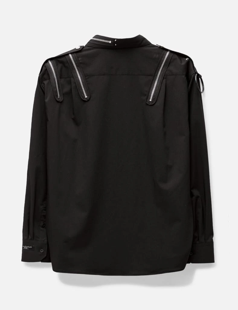 99% IS 80's Hard Core Stretch Cut Out Zipper Shirt 2