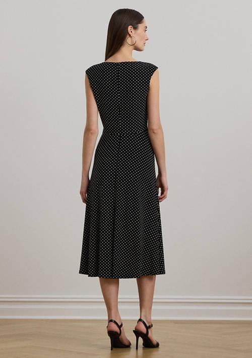 Ralph Lauren Ralph Lauren Polka Dot Twist Front Jersey Dress