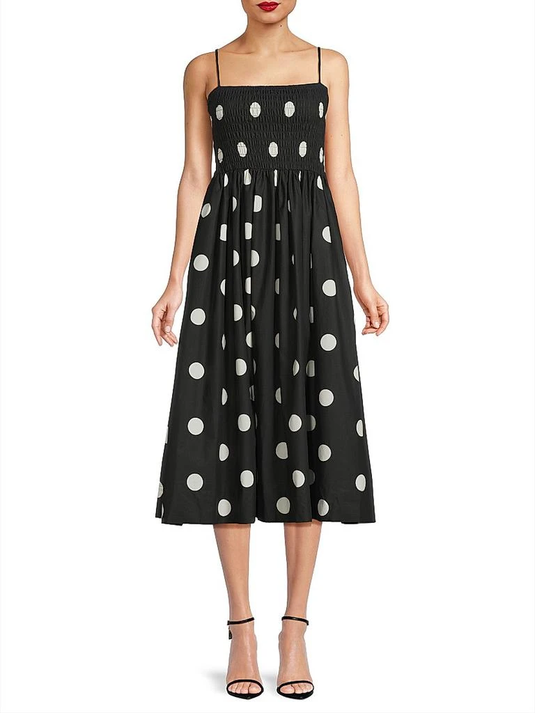 Ciao Lucia Mael Polka Dot A-Line Midi-Dress 3