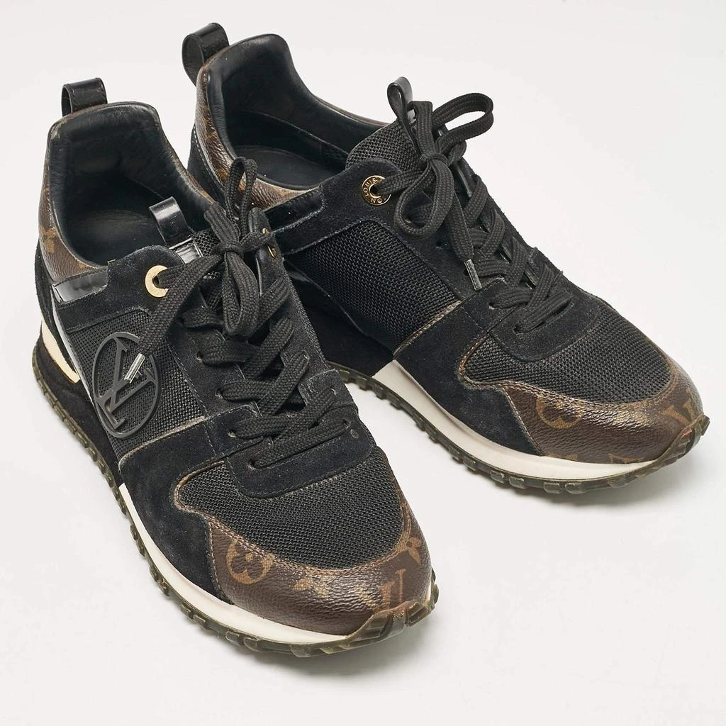 Louis Vuitton Louis Vuitton Brown/Black Monogram Canvas and Mesh Run Away Sneakers Size 38.5 4