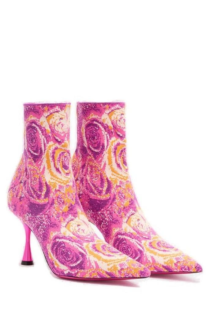 Roberto Cavalli Roberto Cavalli Rose Inlay Sock Ankle Boots 2