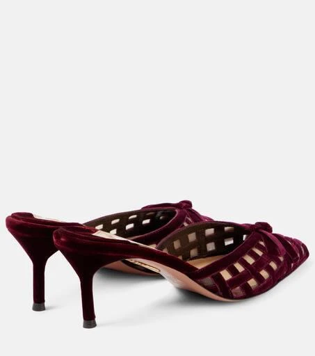 Aquazzura Romance 65 velvet mules 3