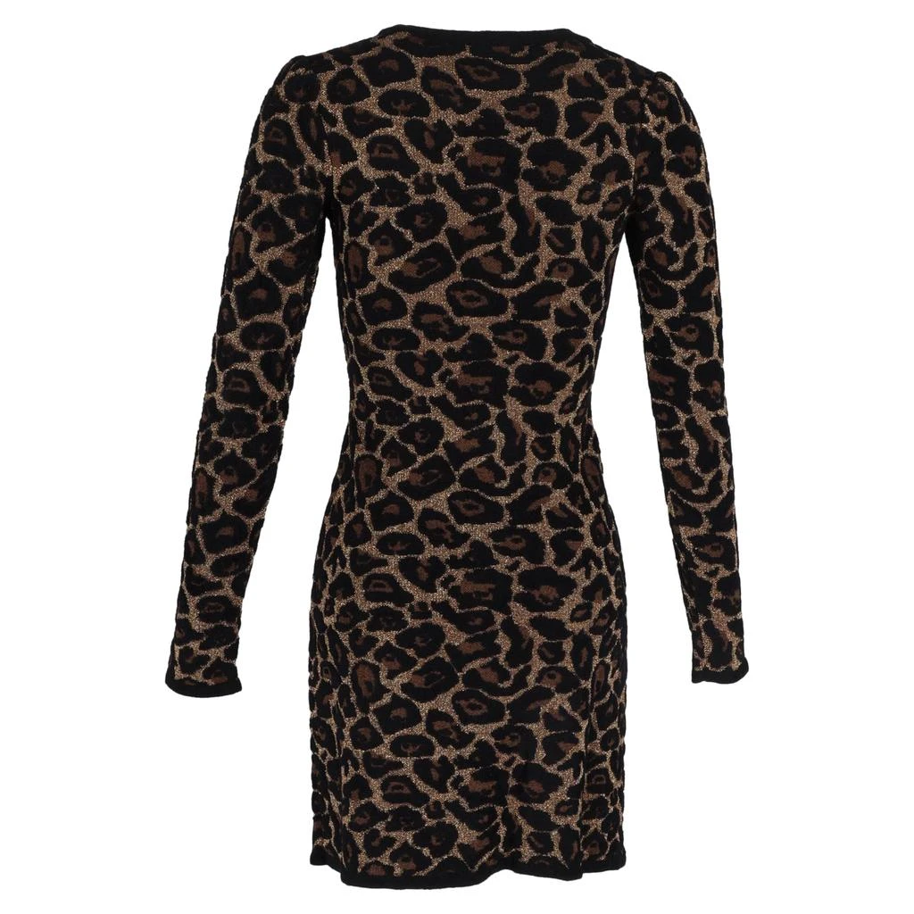 Temperley London Joanie Knit Mini Dress in Brown Leopard Print Viscose 3